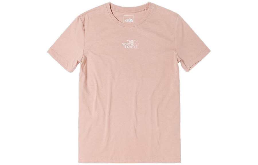 THE NORTH FACE T Shirts Women's Pink Crew Neck Moderate Straight Fit