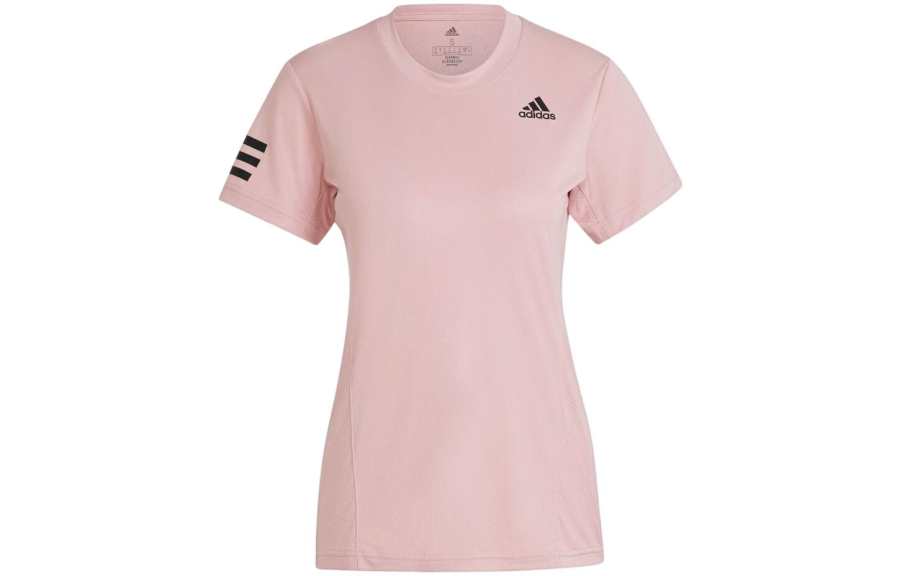 Adidas Adidas T Shirts Women's Pink Crew Neck Moderate Straight Fit