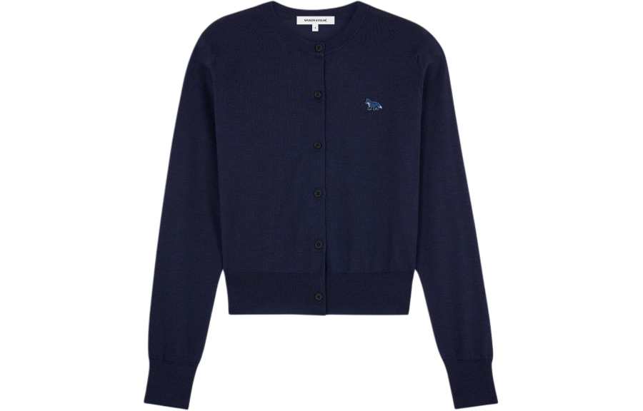 Maison Kitsune Maison Kitsuné Baby Fox Embroidered Knitted Cardigan