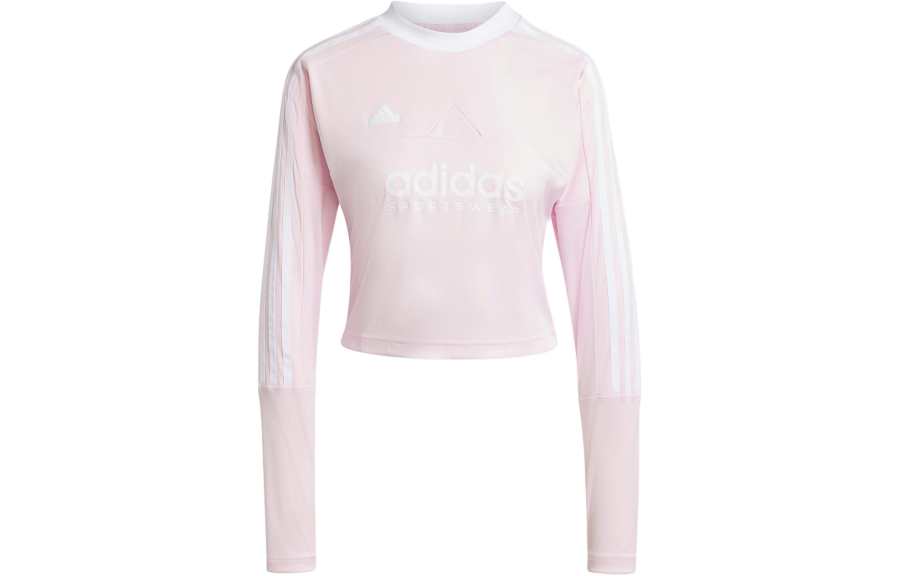 Adidas Adidas Tiro 3 Stripes Long Sleeve Top T Shirt Women's Pink