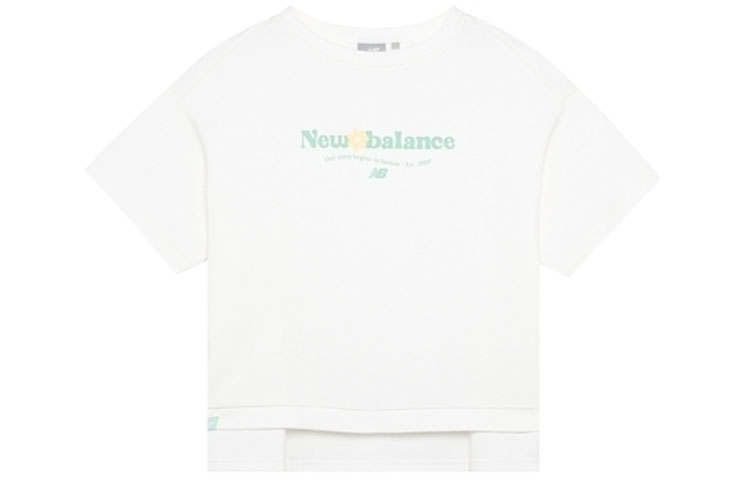 New Balance New Balance T Shirts Women's White Crew Neck Moderate