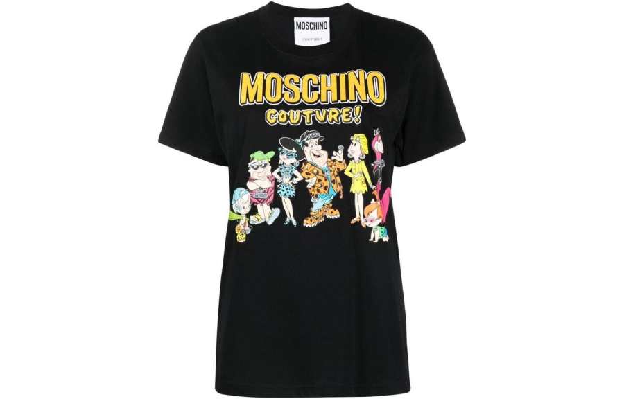 MOSCHINO X Flinstones Graphic Printed T Shirt
