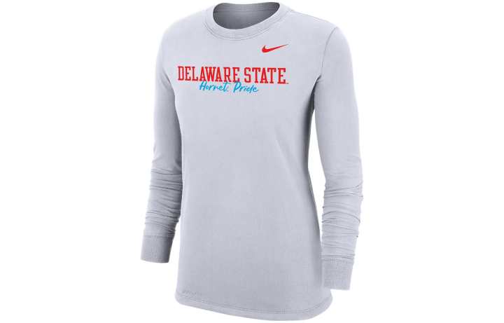 Nike Nike T Shirts Women's Gray White Crew Neck Moderate Straight Fit