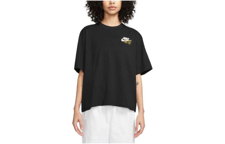 Nike Nike Drop Shoulder Sleeve T Shirt Women's Black