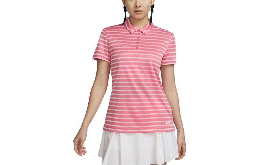 Nike Nike T Shirts Women's Sea Coral Lapel Moderate Straight Fit