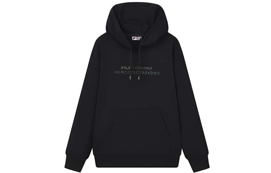 FILA Sweatshirts Women's Jet Black Hooded Moderate Regular