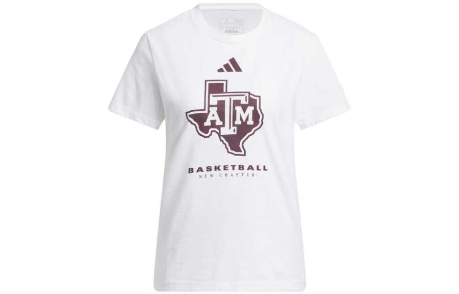 Adidas Adidas T Shirts Women's White Crew Neck Moderate Straight Fit