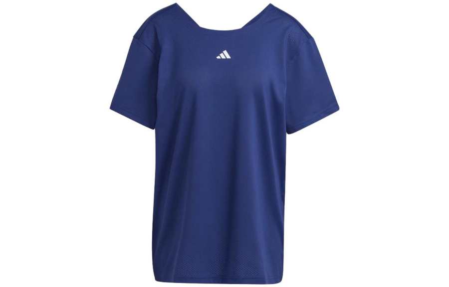 Adidas Adidas T Shirts Women's Victory Blue Crew Neck Moderate Straight Fit