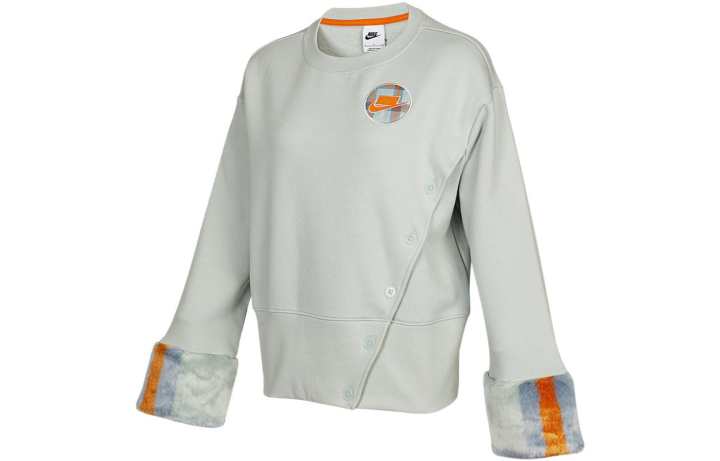 Nike Nike Sweatshirts Women's Dusty Gray Crew Neck Thickened Regular
