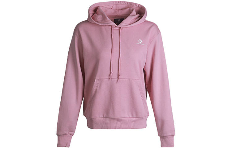 Converse Sweatshirts Women's Pink Hooded Moderate Regular