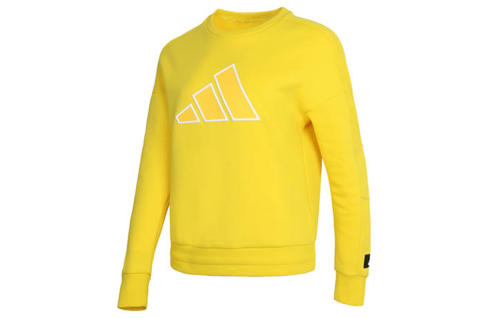 Adidas Adidas Sweatshirts Women's Yellow Crew Neck Moderate Regular