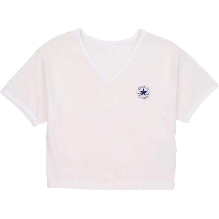 Converse T Shirts Women's White V Neck Moderate Other