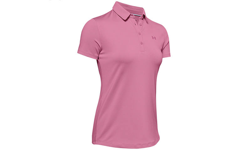 Under Armour Zinger Polo Shirts Women's Lipstick Powder Polo Collar Moderate Straight Fit