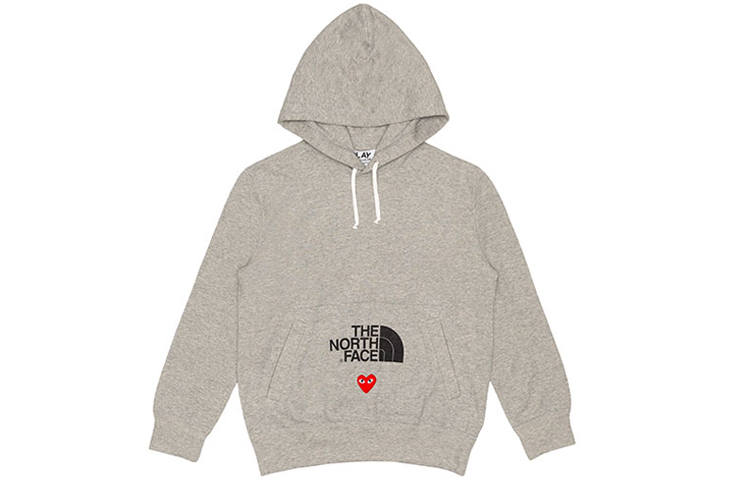CDG Play Comme Des Garcons Play Cdg X The North Face Ladies' Hoodie Topgray