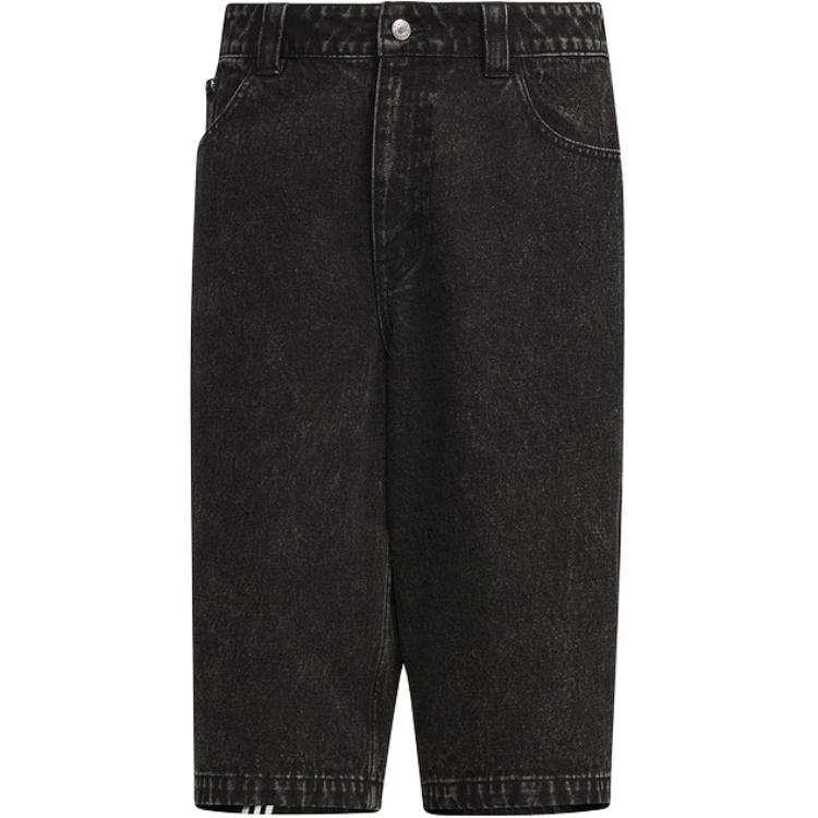 Adidas Originals Casual Shorts Unisex Medium Denim Black