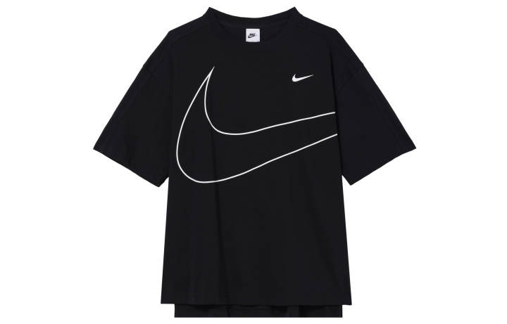 Nike Nike Swoosh Drop Shoulder Sleeve T Shirt Women's Black