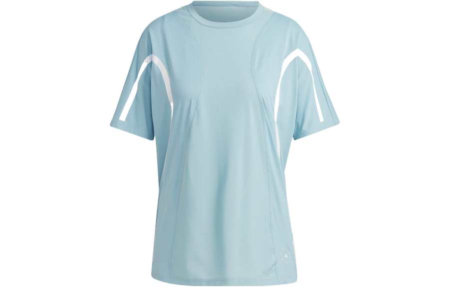 Adidas Adidas X Stella McCartney T Shirts Women's Gray Blue Crew Neck Moderate Other