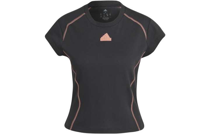 Adidas Adidas T Shirts Women's Black Crew Neck Moderate Straight Fit