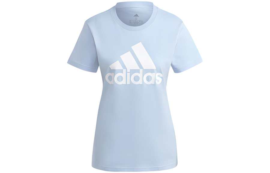 Adidas Adidas T Shirts Women's Blue Crew Neck Moderate Straight Fit