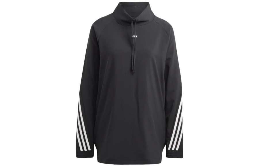 Adidas Adidas T Shirts Women's Black Turtleneck Moderate Straight Fit