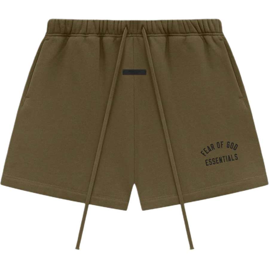 Fear Of God Essentials Fleece Soccer Short Casual Shorts Men's Dark Olive
