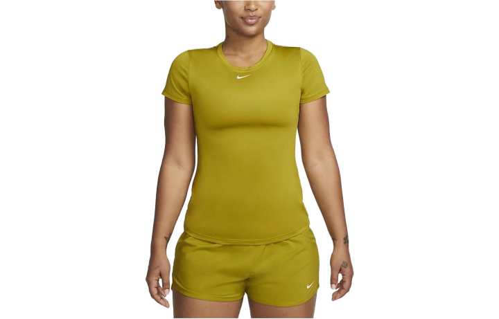 Nike Nike T Shirts Women's Olive Crew Neck Moderate Straight Fit