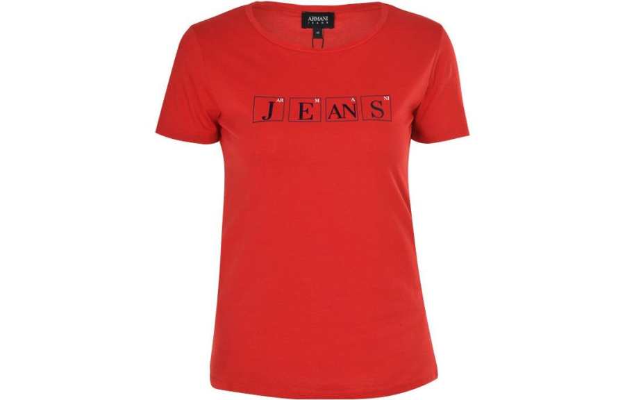 ARMANI JEANS T Shirt Women's Red