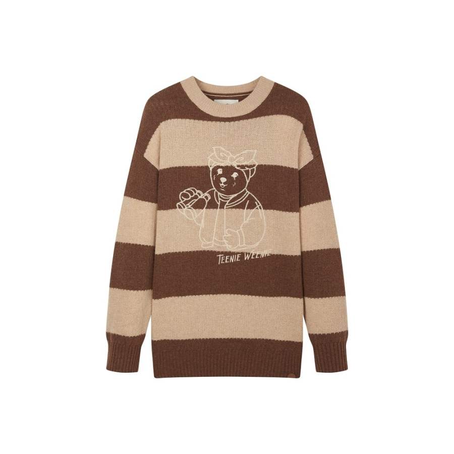 Teenie Weenie Sweaters Women's Brown Crew Neck Moderate Other