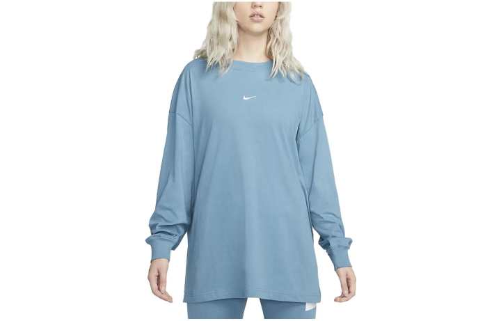 Nike Nike T Shirts Women's Blue Crew Neck Moderate Straight Fit