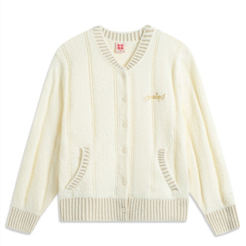 Li-Ning Li Ning Rijin Doujin Collection Sweater Women's Ecru