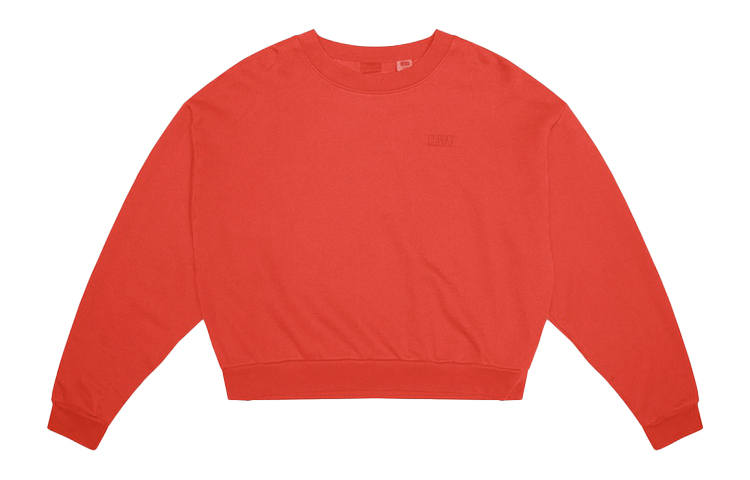 Levis Levis Sweatshirts Women's Red Crew Neck Moderate Regular