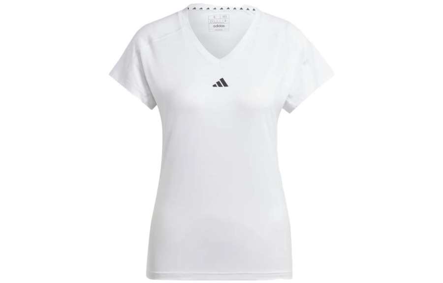Adidas Adidas Women's Aeroready Train Essentials Minimal Branding V Neck Tee White