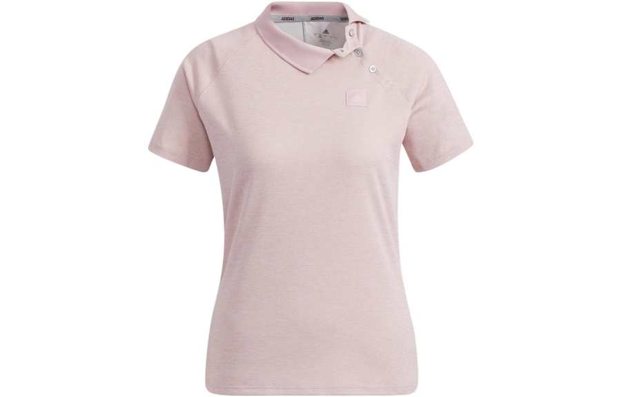 Adidas Adidas Polo Shirts Women's Pink Polo Collar Moderate Straight Fit