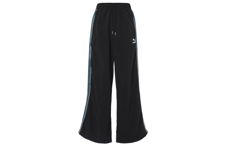 PUMA Casual Pants Unisex Black Moderate Straight Fit Pants