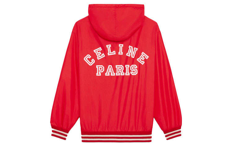 CELINE Sweatshirts Women's Red Hooded Moderate Regular