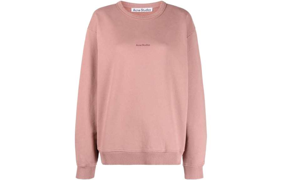 Acne Studios Acne Studios Stamp Logo Sweatshirt Blush Pink