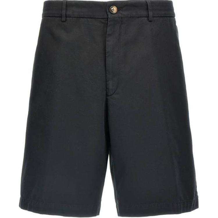 Brunello Cucinelli Garment Dyed Gabardine Bermuda Shorts