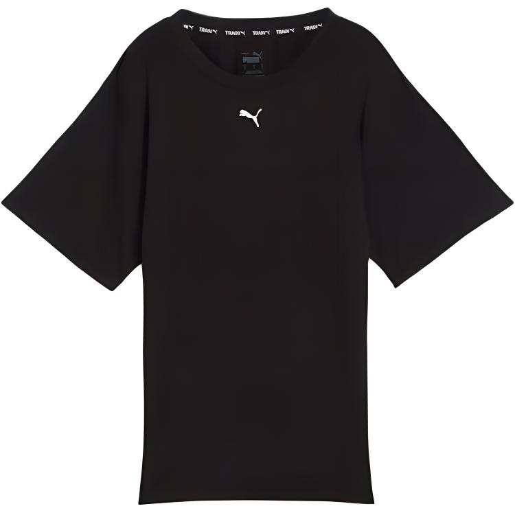 PUMA Drop Shoulder Sleeve T Shirt Women's Black