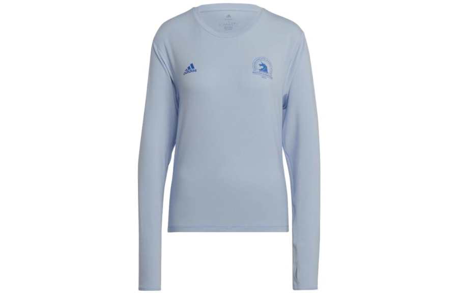 Adidas Adidas T Shirts Women's Blue Crew Neck Moderate Straight Fit
