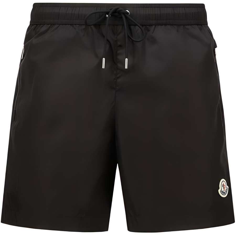 Moncler Moncler Logo Patch Drawstring Swim Shorts