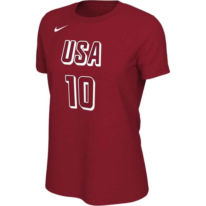 Nike Nike Drop Shoulder Sleeve T Shirt Women's University Red