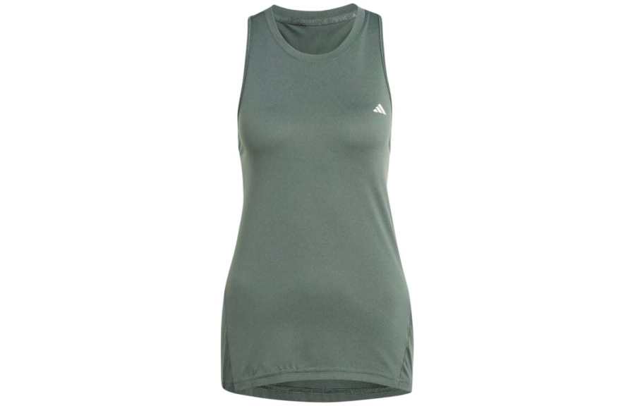 Adidas Adidas T Shirts Women's Green Crew Neck Moderate Straight Fit