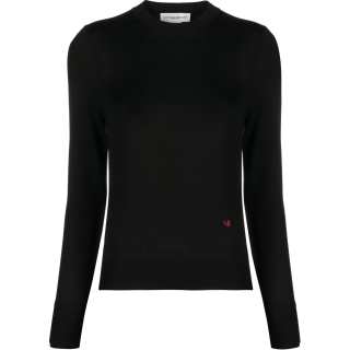 Victoria Beckham Logo-embroidered Merino Wool Jumper