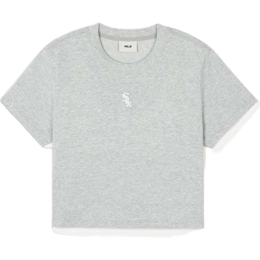MLB New York Yankees T Shirts Women's Gray Crew Neck Moderate Straight Fit