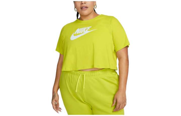 Nike Nike Sportswear Essentials T Shirt Women's Green Yellow