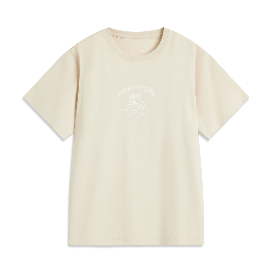 Li-Ning Li Ning Sports Life Collection T Shirt Women's Dune Khaki