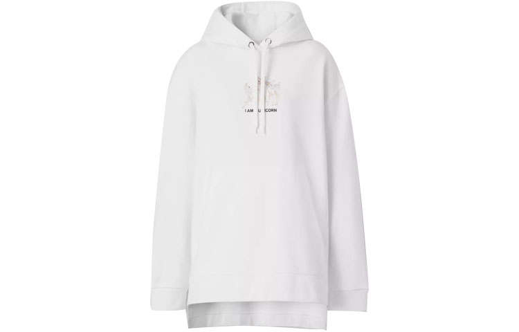 Burberry Step-hem Embroidered Hoodie