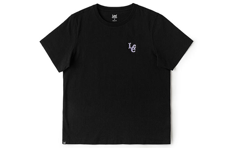 Lee T Shirts Women's Black Crew Neck Moderate Straight Fit