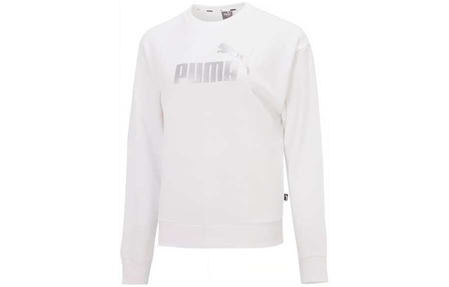 PUMA Sweatshirts Women's White Crew Neck Moderate Other