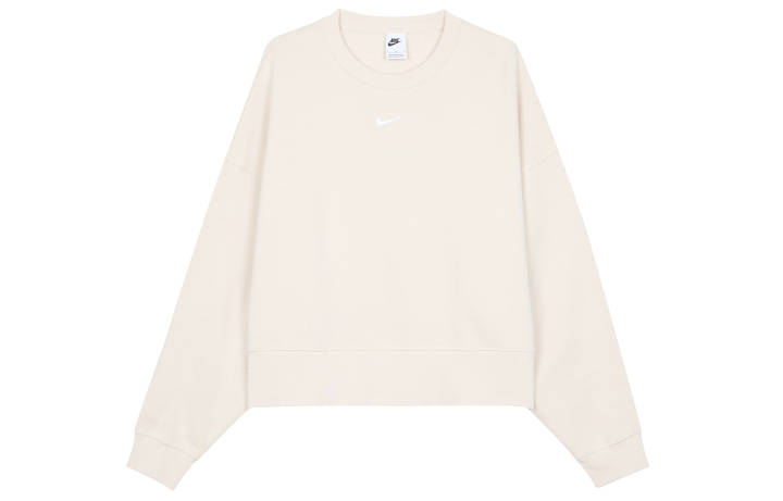 Nike Nike Sportswear Essentials Collection Small Logo Thermal Knitted Fabric Pullover Thickened And Fleece Lined Crew Neck